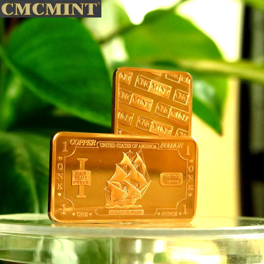 Selling Old Coins Custom Badge 1 Oz Copper Iron Ship Bar