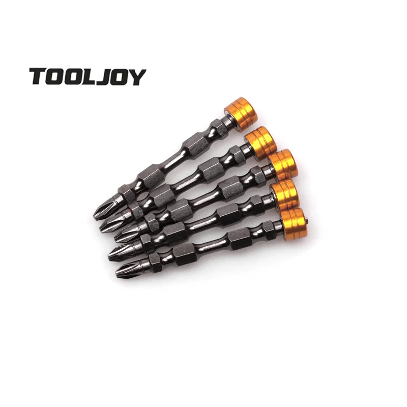 TOOLJOY PH1 PH2 PH3  1/4' Hex Shank  Head Double End Screwdriver Bits 50mm 65mm 75mm 100mm with magnetic ring