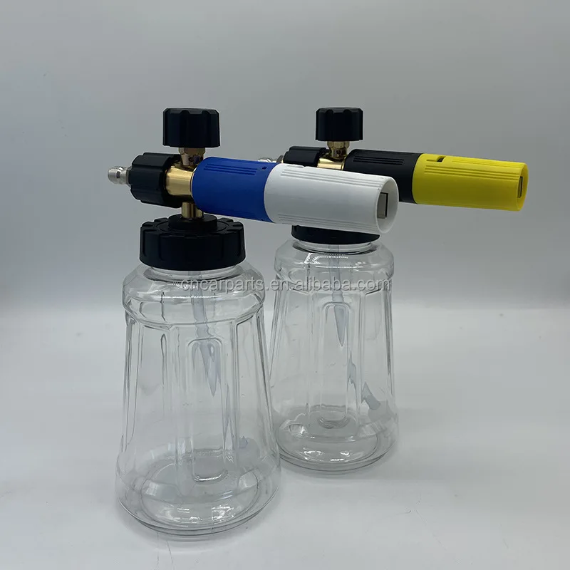 auto detailing supplies high quality clear red yellow black blue 220bar 1/4 m22 pa  car wash snow foam lance