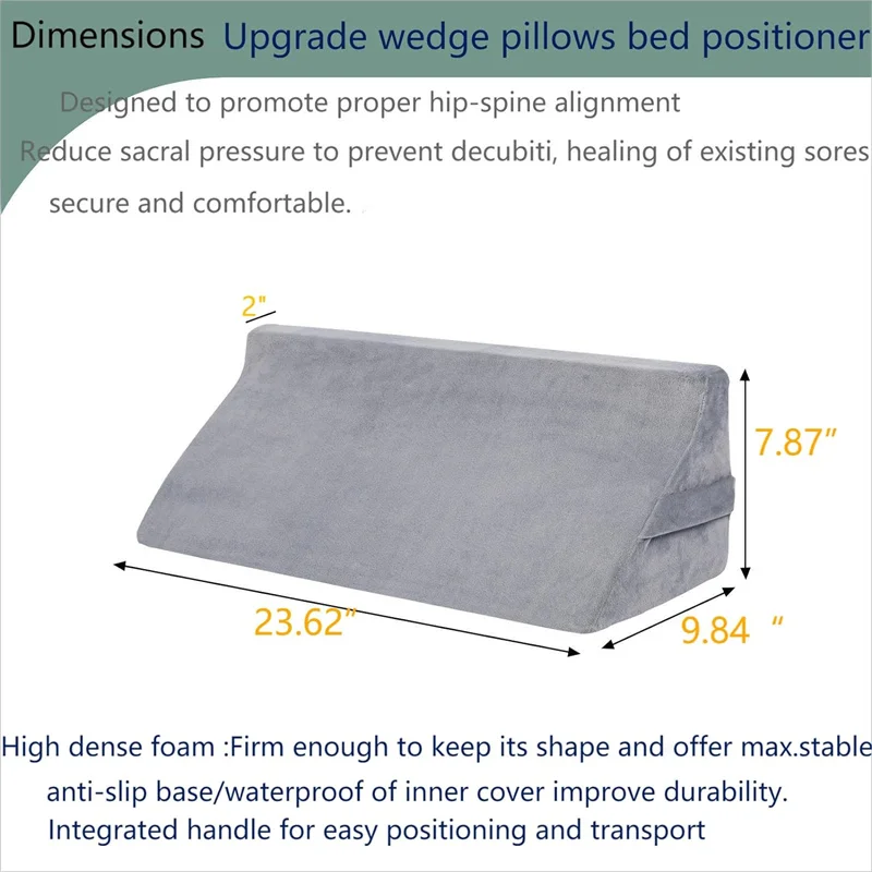 Side Sleeping Pressure Ulcer Bedsore Turning Wedge Pillow Positioning Medical Pillow for Elderly
