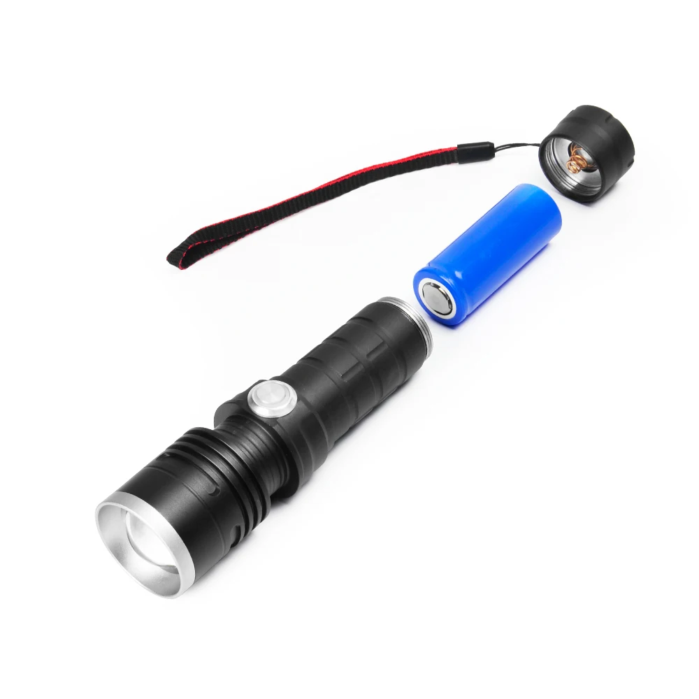 Super Durable Machined Aluminum Barrel Precise Focus 1600 Lumen P70 LED 20W Magnetic High Powerful Flashlight  &  Torches