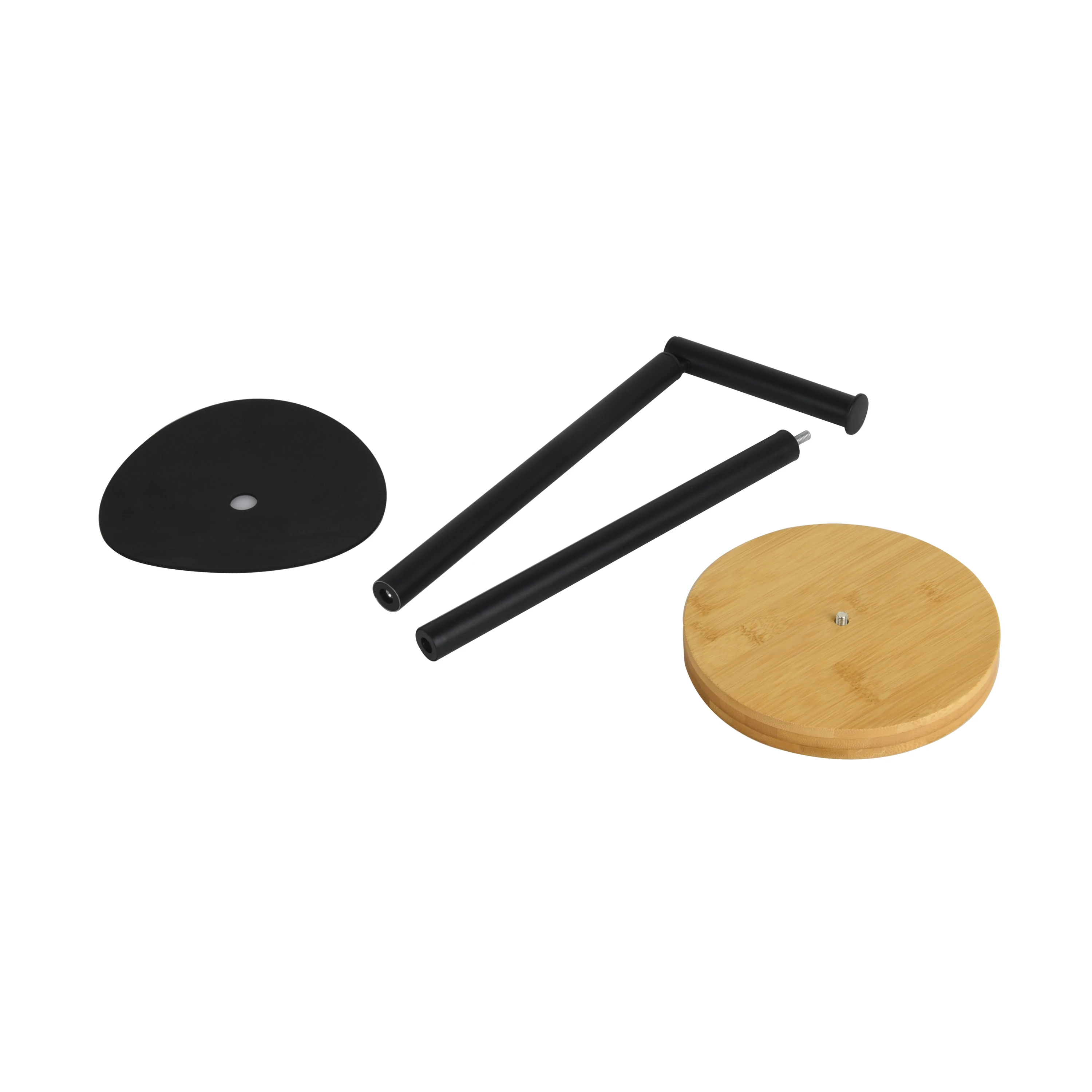 Bamboo base toilet paper holder Paper Rack metal paper roll holder free standing tissue holder