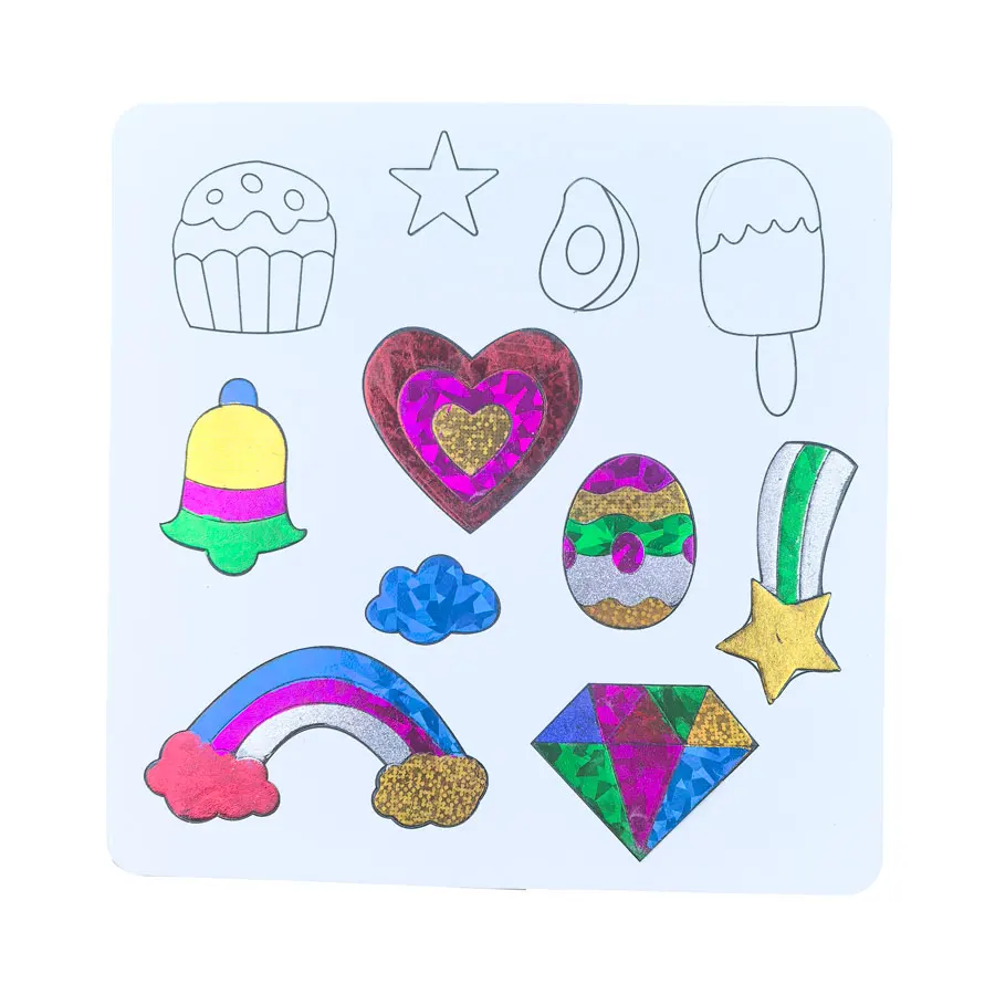 Customized Foil Craft Kit Children DIY glitter foam Foil Art For Kids