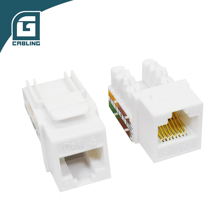 Geteknet network module Female 180 Degree dual 110IDC utp 8P8C rj45 cat6 keystone jack with speed punch down tool