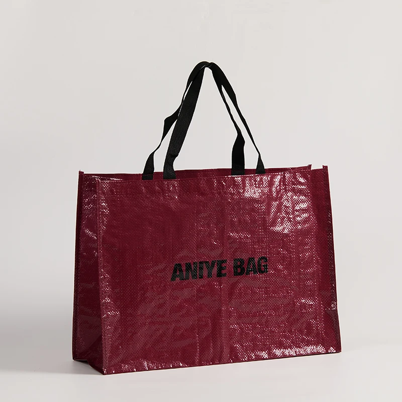 Eco friendly waterproof pp woven shopping bag recyclable laminated pp woven tote bag