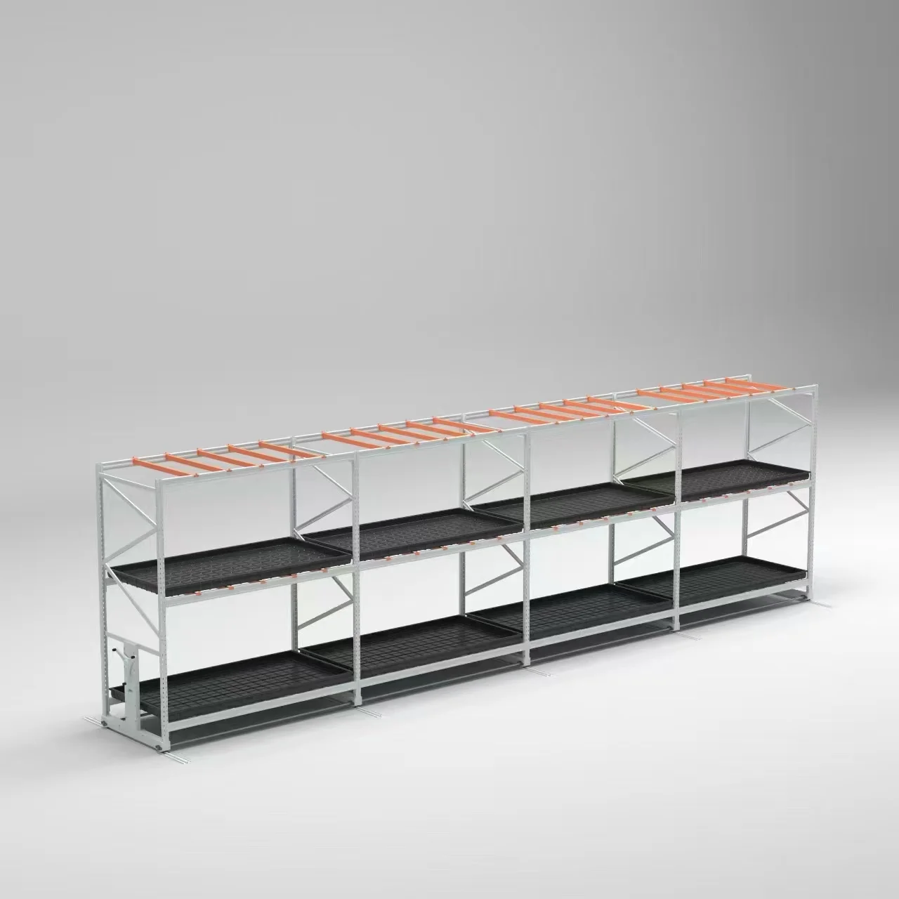 Hot Selling Agriculture Mobile Vertical Grow Rack Nursery Bed Galvanized Welded Wire Mesh Steel Seedbed Customizable