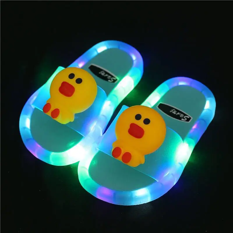 
Girl Slippers Kids Led Baby Bathroom Slippers Sandals Kids Shoes For Girl Boys Light Up Toddler Shoes 