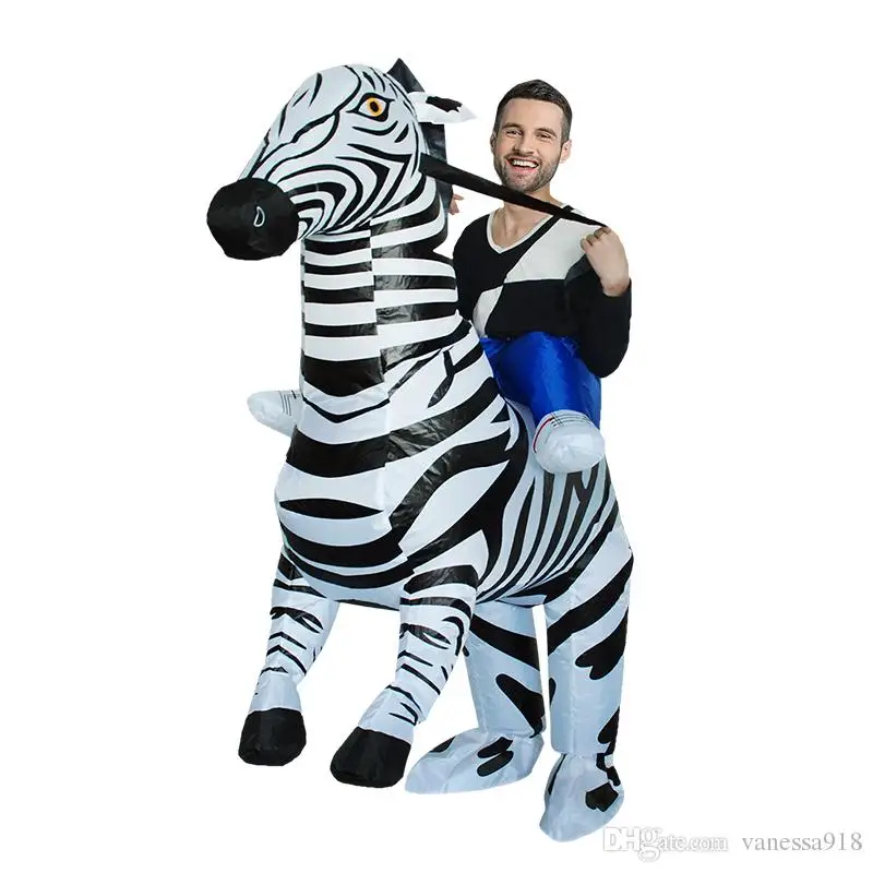 Lovely Simulation Animal Zebra Plush Toy Large Stuffed Ridable Horse Doll for Children Gift