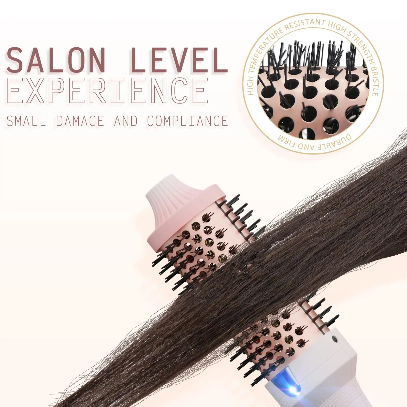 Custom Private Label 3 in 1 One Step Rotating Electric Hot Air Styler Tool Drying Curling Hair Dryer Brush