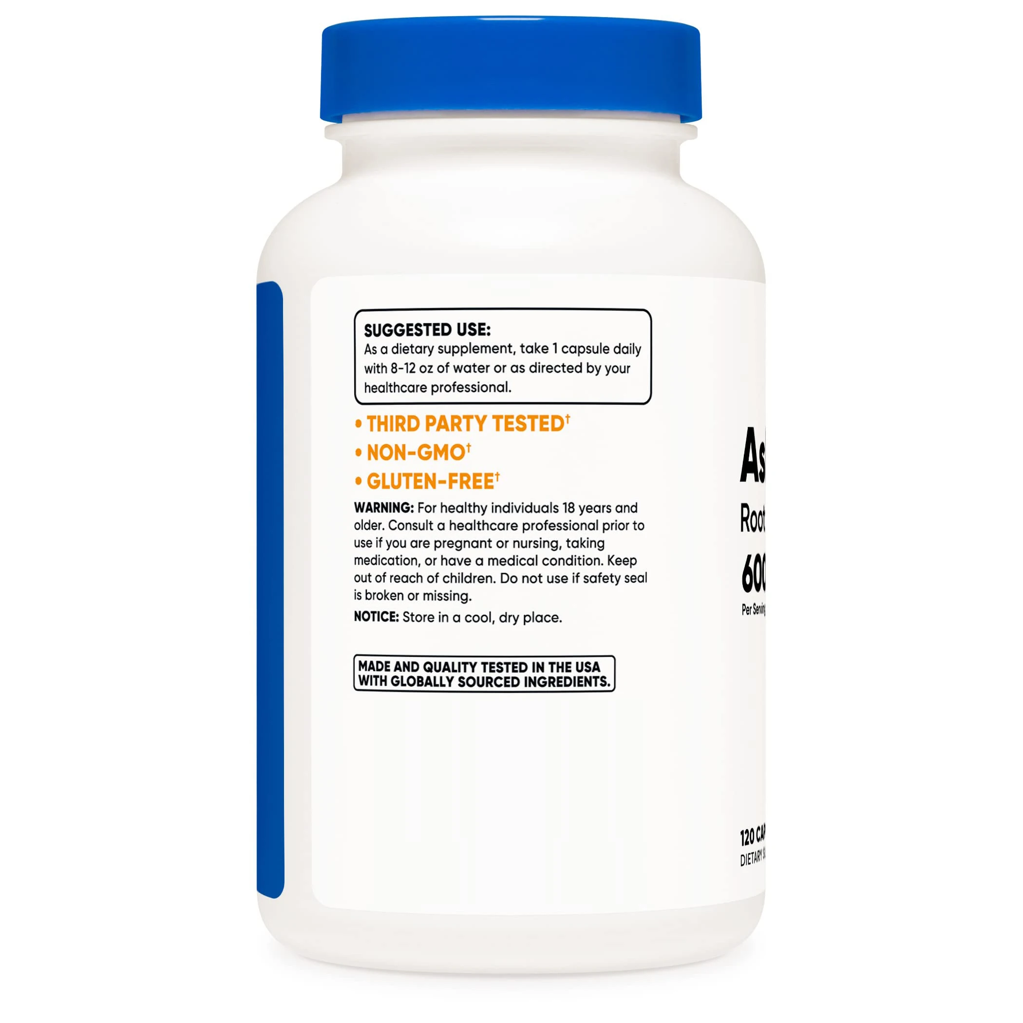 Ashwagandha Ksm-66 Root Capsules Sleeping Well Powder Pills Support Extra Strength Herbal Supplement