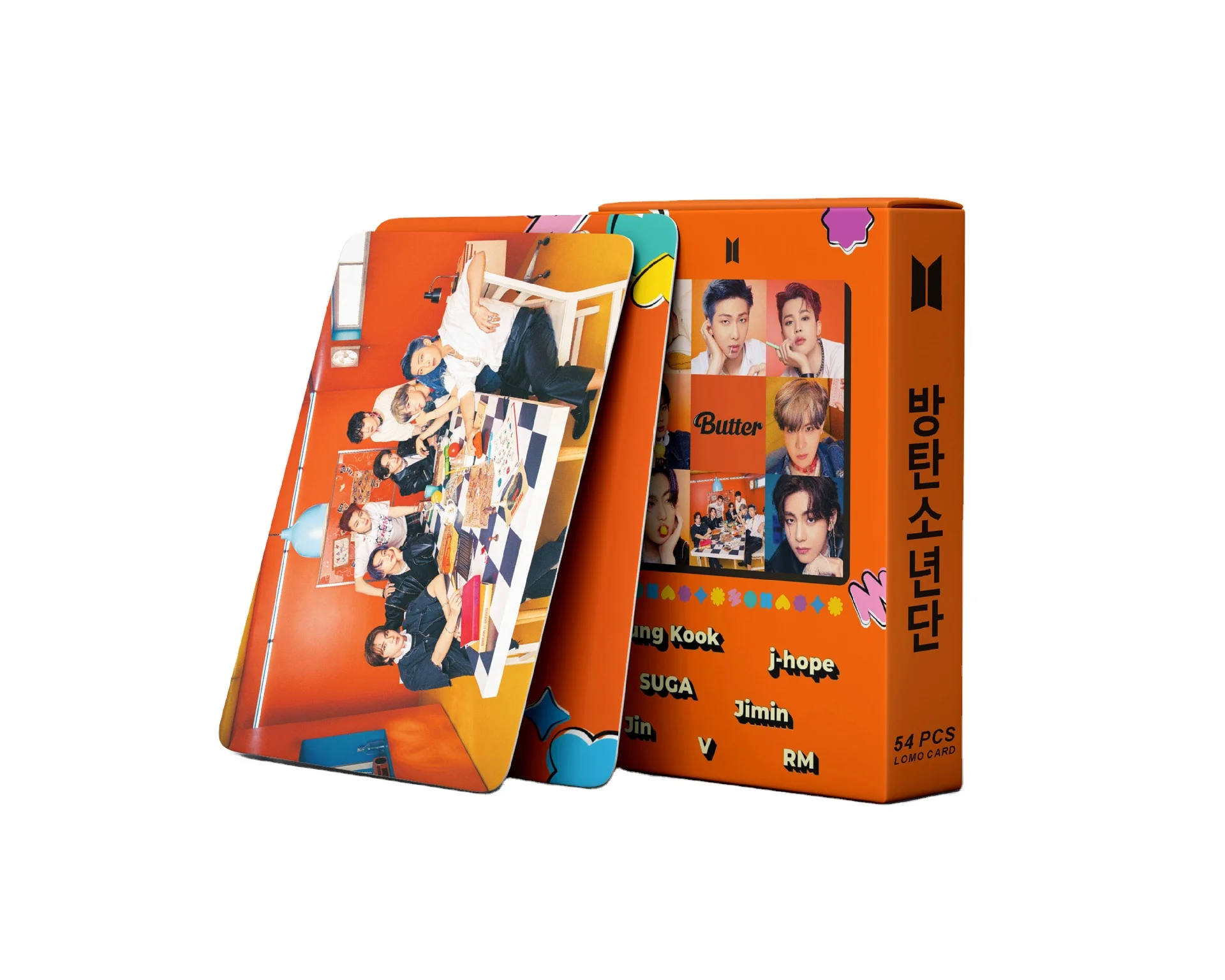 
bts kpop album bulletproof youth group butter album peach ver card lomo card postcards in stock bts merchandise 