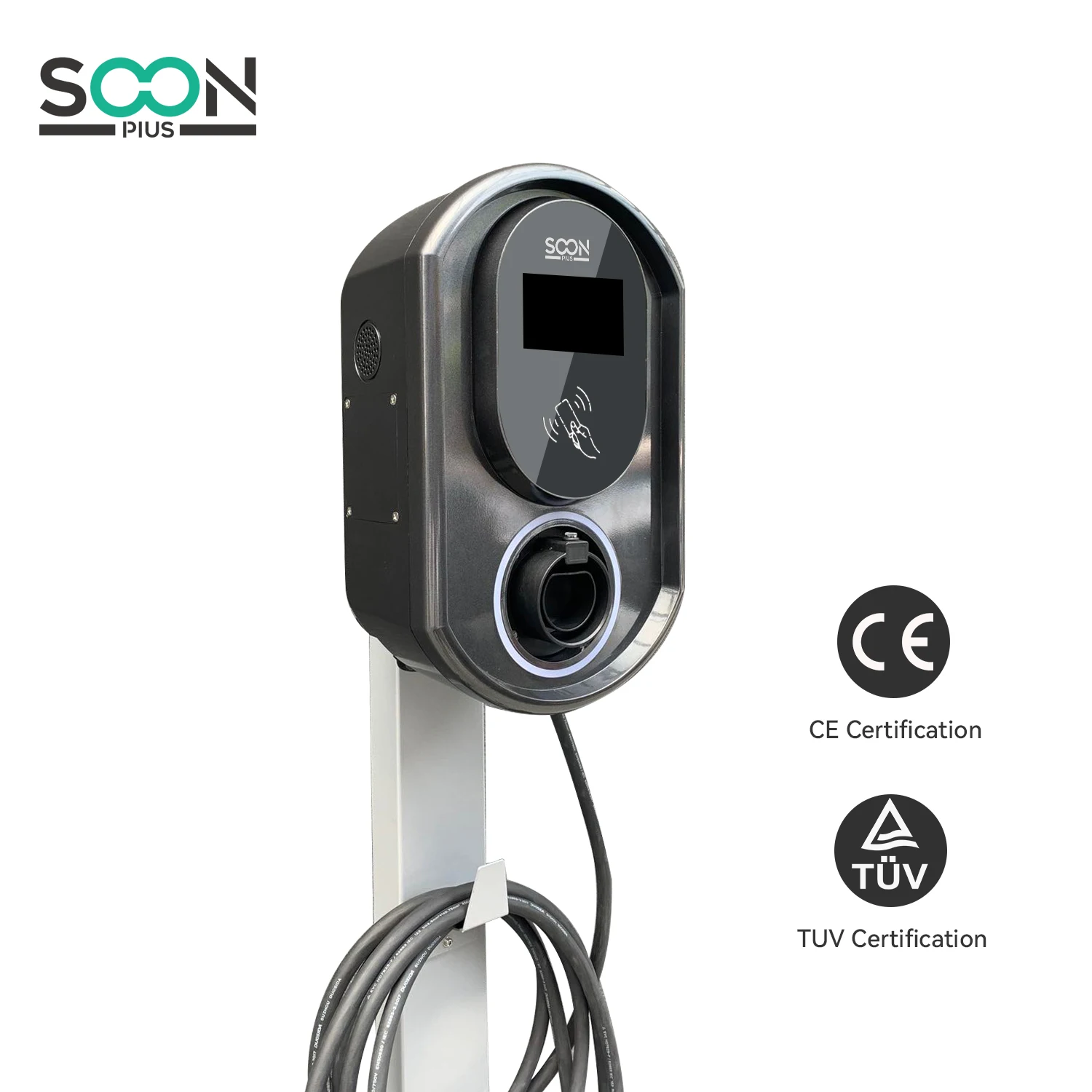 Wallbox двунаправленная 16Apm 3 фазы 11 кВт электрическая Автомобильная электростанция с зарядным штекером типа 2