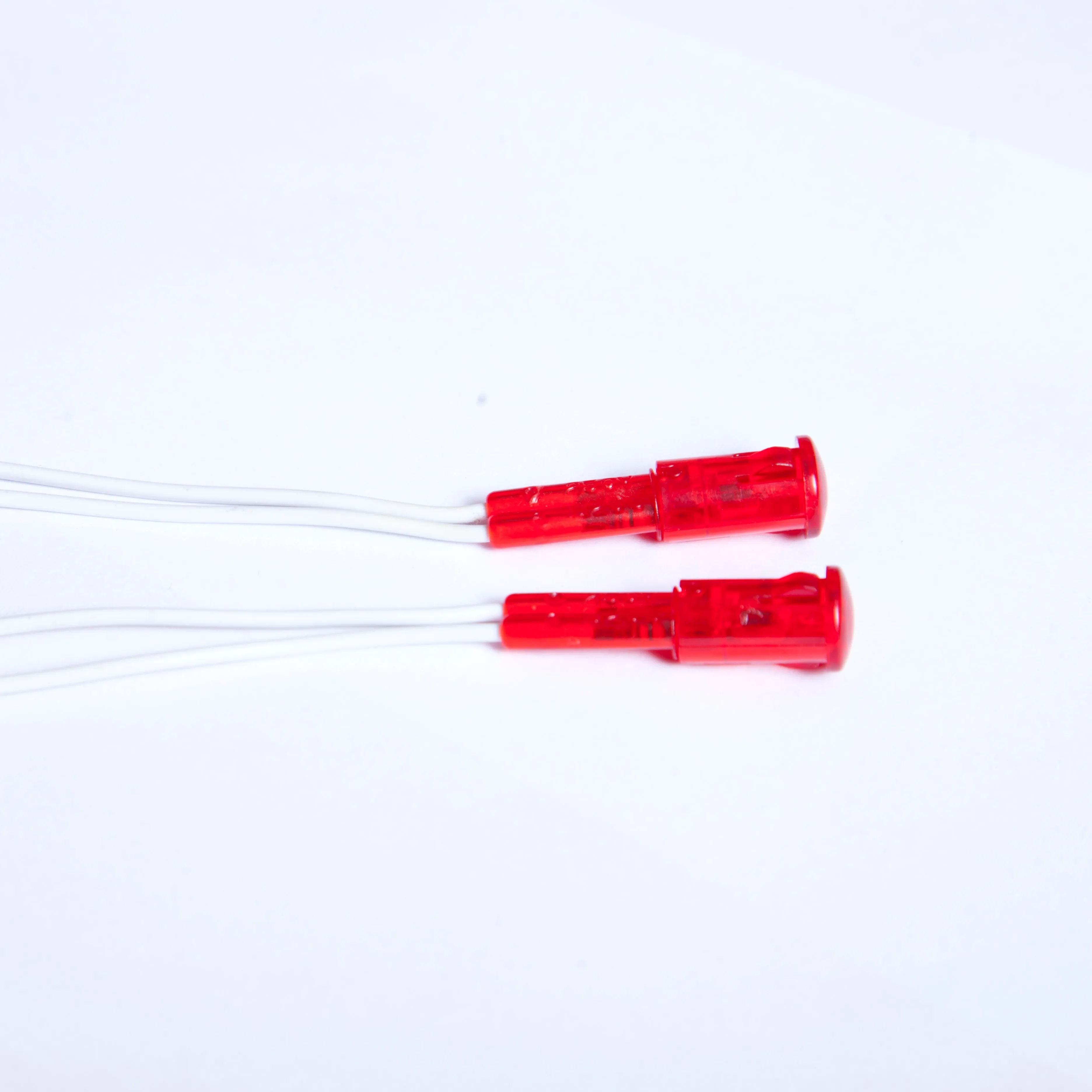 12 mm red color Crimped resistor PVC cable Neon indicator