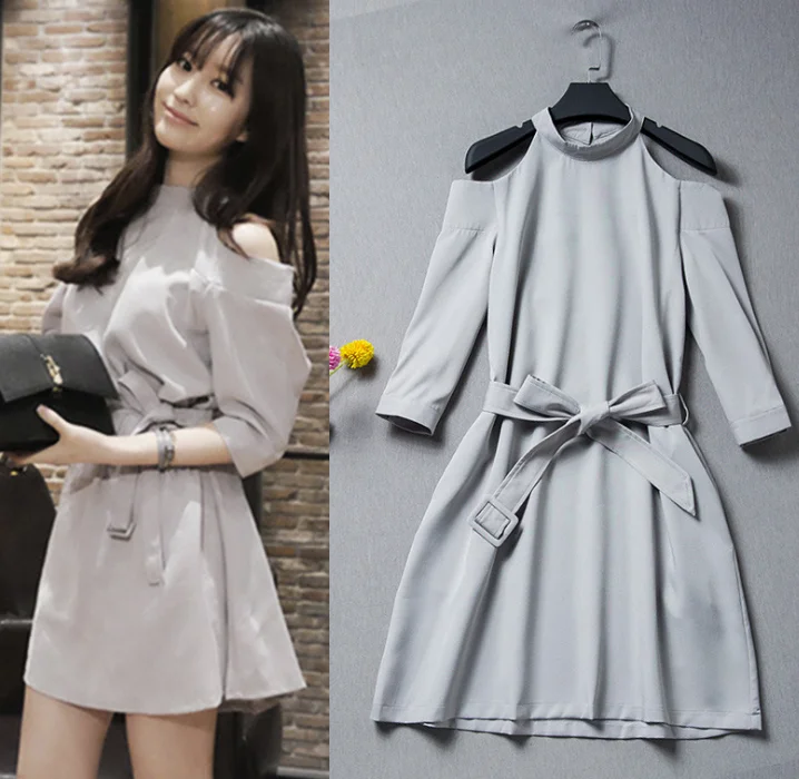 Latest fashion ladies dress short sleeve sweet women summer trend Korean dresses