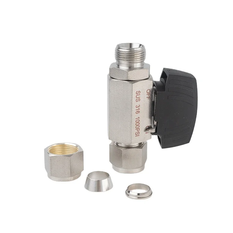 
Swagelok type Doble Ferrules Ball Vale 1000psi 