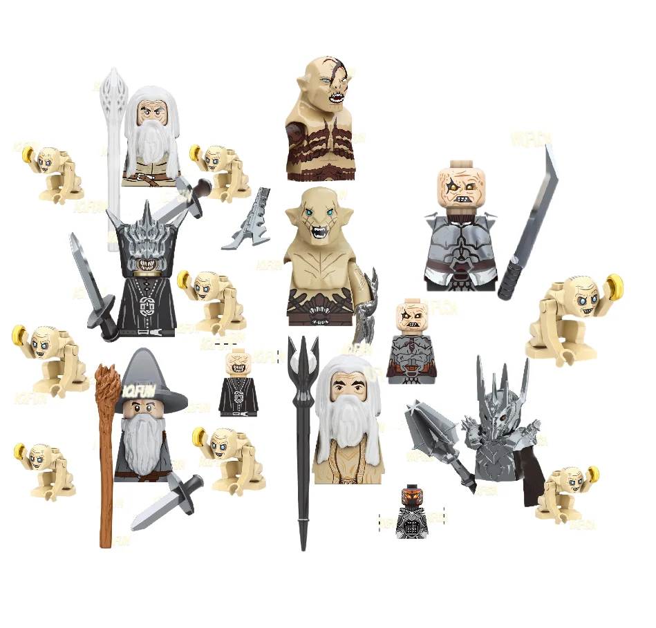 The Hobbit Fantasy Film Characters Cartoon Action Building Block Lord of the Rings Plastic Toy Mark Small Figure Assembled Toys