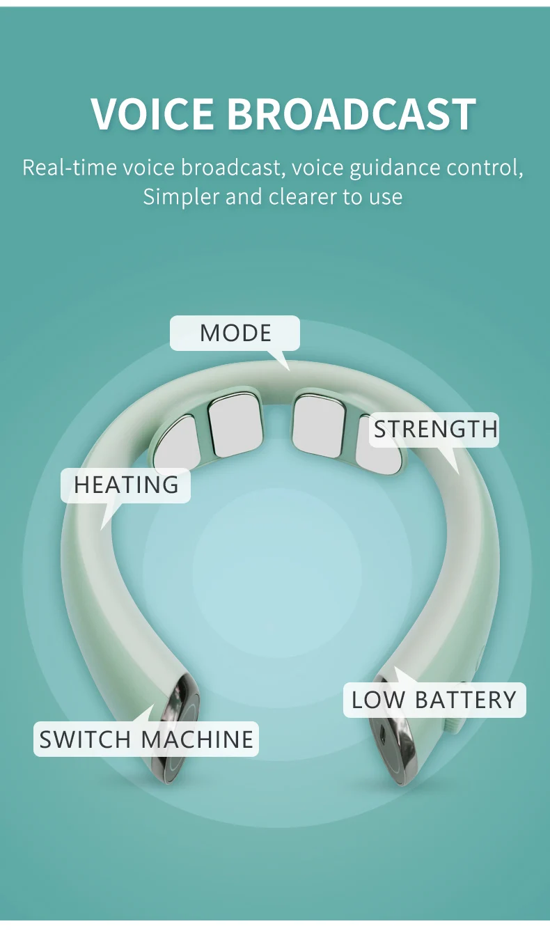 2022 Wholesale new style Smart Neck Massager Electric Pulse Intelligent Heating Massager