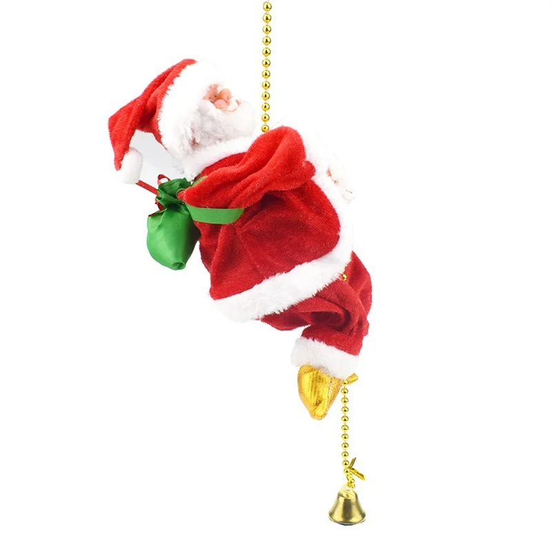 2022 Christmas Santa Electric Climbing Ladder Claus Hanging Xmas Ornament Christmas For Home Santa Claus Gift Toys