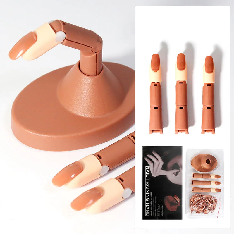Professional Flexible Nail Tools Kits Nail Training Hand Mannequin Practice Hand For Acrylic Nails