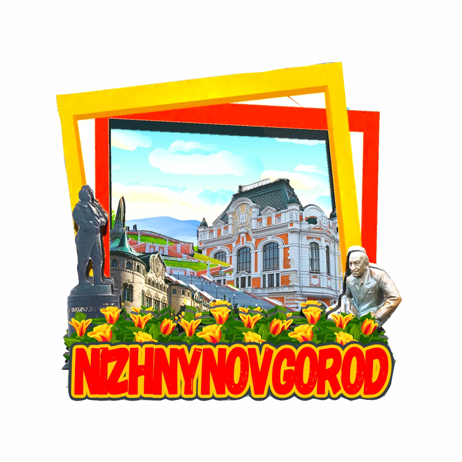 Refrigerator Magnet Nizhny Novgorod Russia United States Fridge Magnet City Travel Souvenirs Gifts 3D Classic Home Crafts