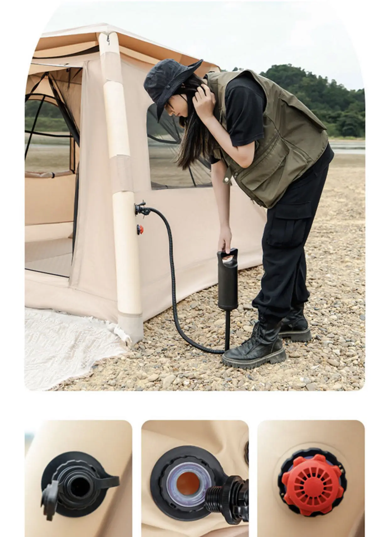 New Style Hot Selling Camping Tent Inflatable 2.2*2.2*1.7M Outdoor Camping Tents