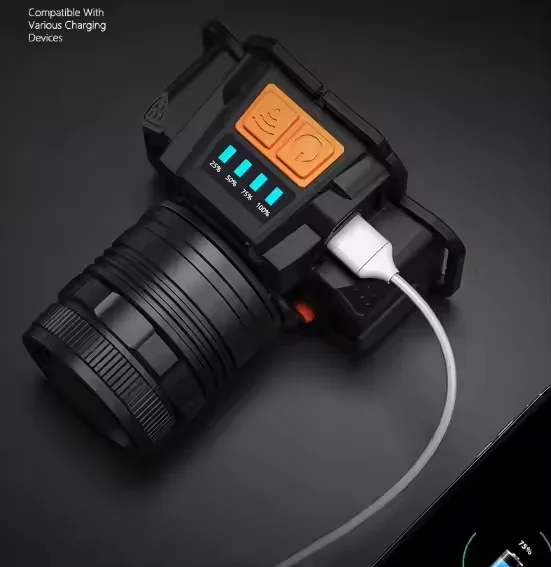 MINGCHAN Adjustable L9 Chip Sensor Headlamp Rechargeable Bright Zoomable Headlight for Work