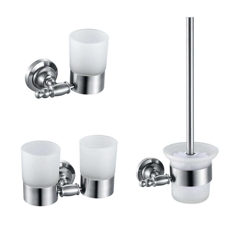 New bath stainless steel toilet hardware fitting set bathroom accessory