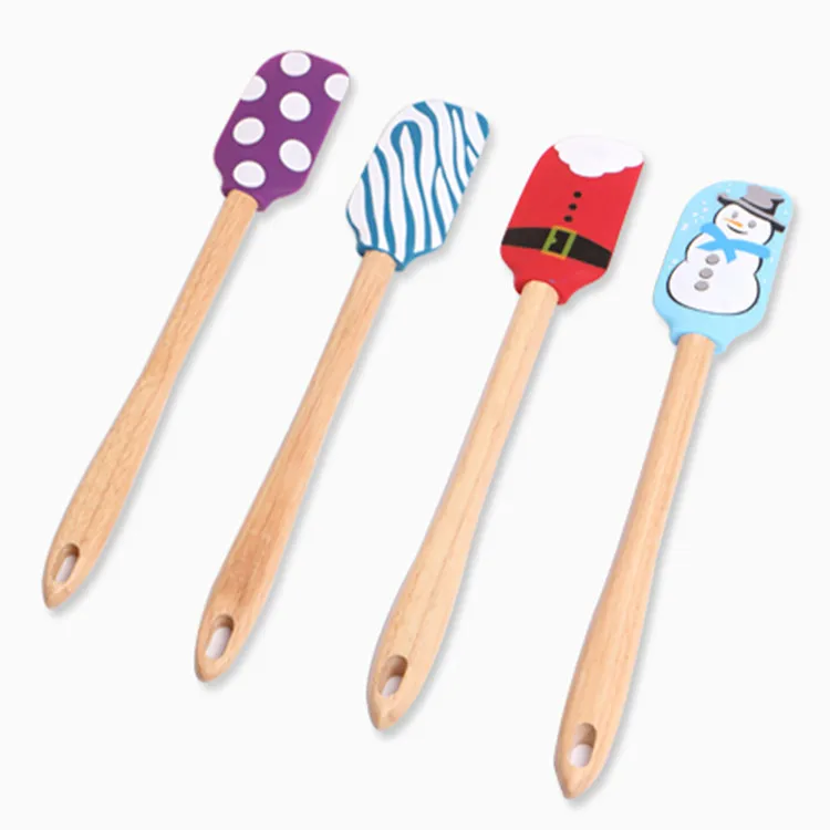 Guaranteed Quality Food Grade Cake Spatula Set Butter Cream Mixing Kitchen Large Size Silicone Cookie Spatula