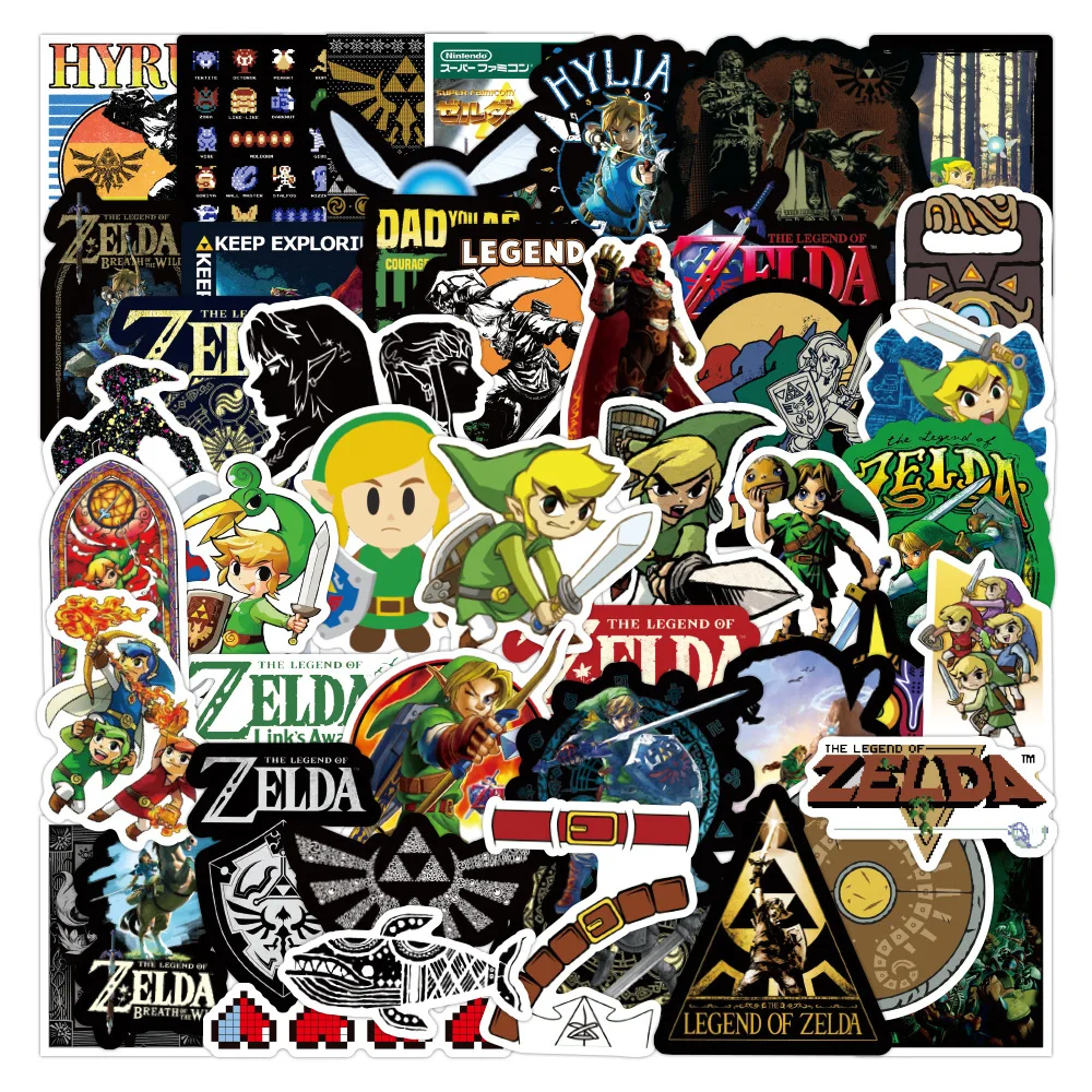 
 The Legend of Zelda Stickers, Vsco Anime Laptop Stickers and Decals for Car Water Bottles Switch Hydro Flasks Computer  