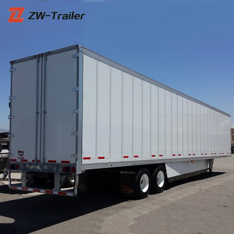 Best Selling 3 Axles 13m 60Ton customized Enclosed Cargo Van Box Truck Trailer