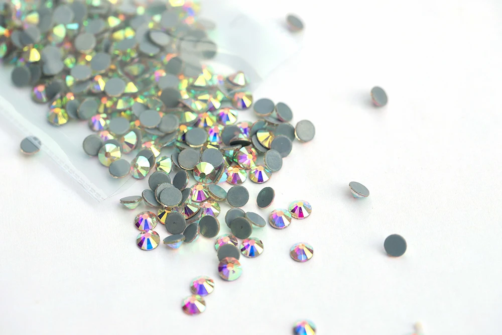 high quality stone crystal ab ss20 flatback iron on strass hotfix rhinestone with glue