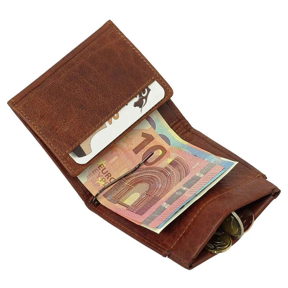 Travel hasp cash wallet minimalist mens slim credit card holder case rfid blocking leather trifold wallet with coin pocket