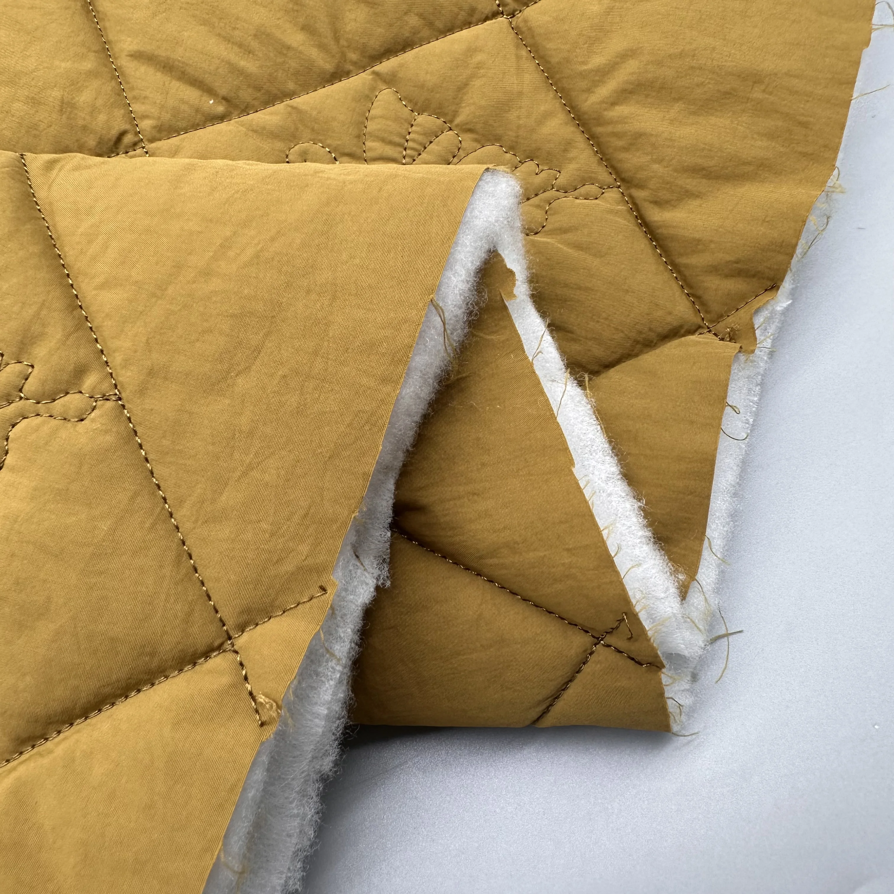 Hot selling matte Waterproof windproof Nylon Taslon Quilted fabric in stock