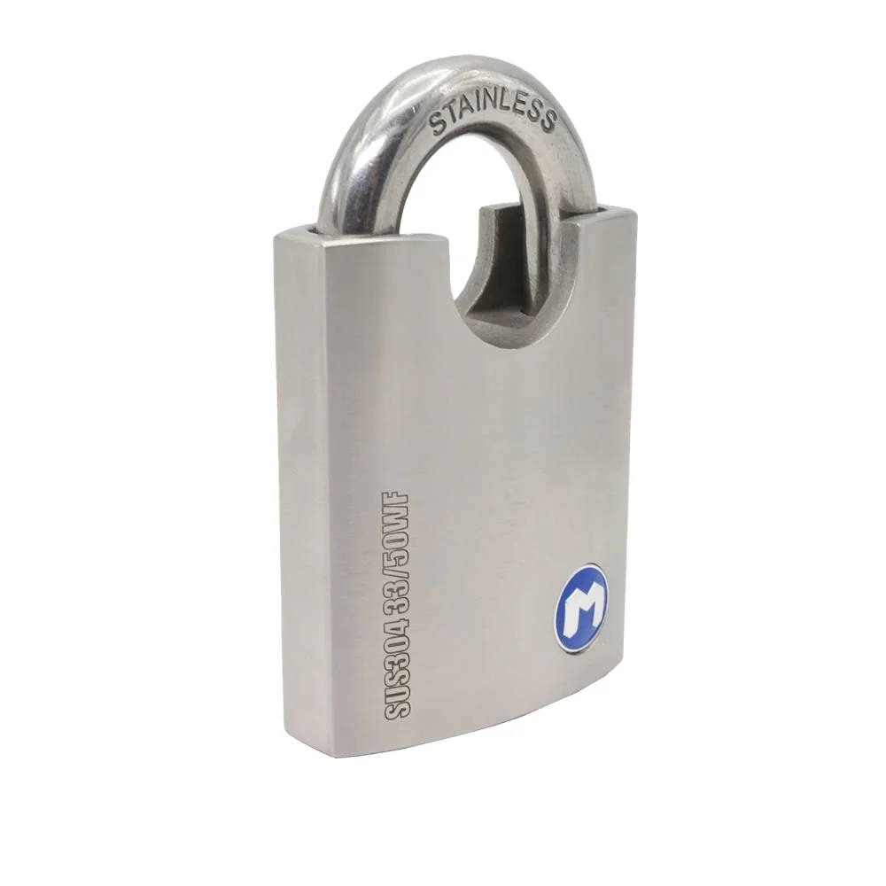 Mok padlock manufacturer outdoor anti-rust lock stainless steel keyed alike padlocks with 3 key