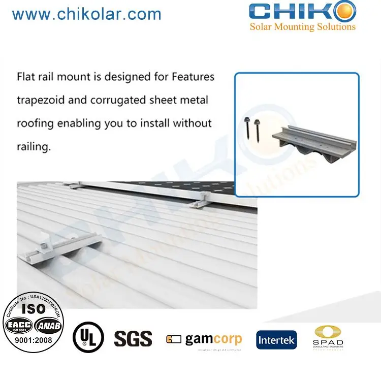 solar panel rail mounting kit system