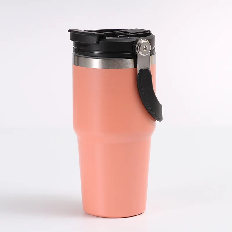 30 oz 20 oz Reusable New Design Termos Insulated Tumbler Stainless Steel Coffee Mug Drink Beverages Cup with Handle