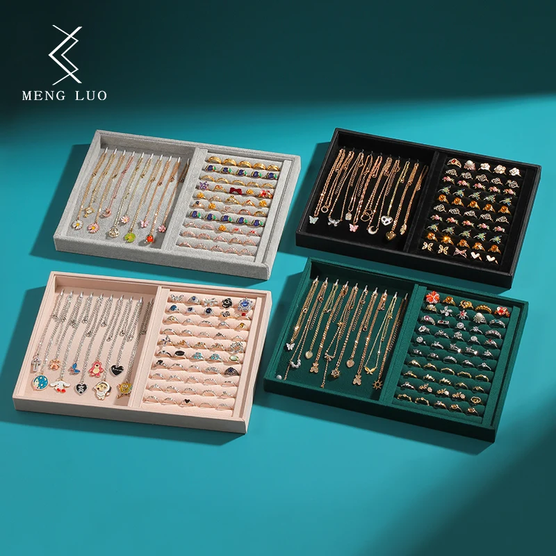 Sier Ice Veet Large Capacity Counter Service Tray for Ring Collection and Jewelry Display