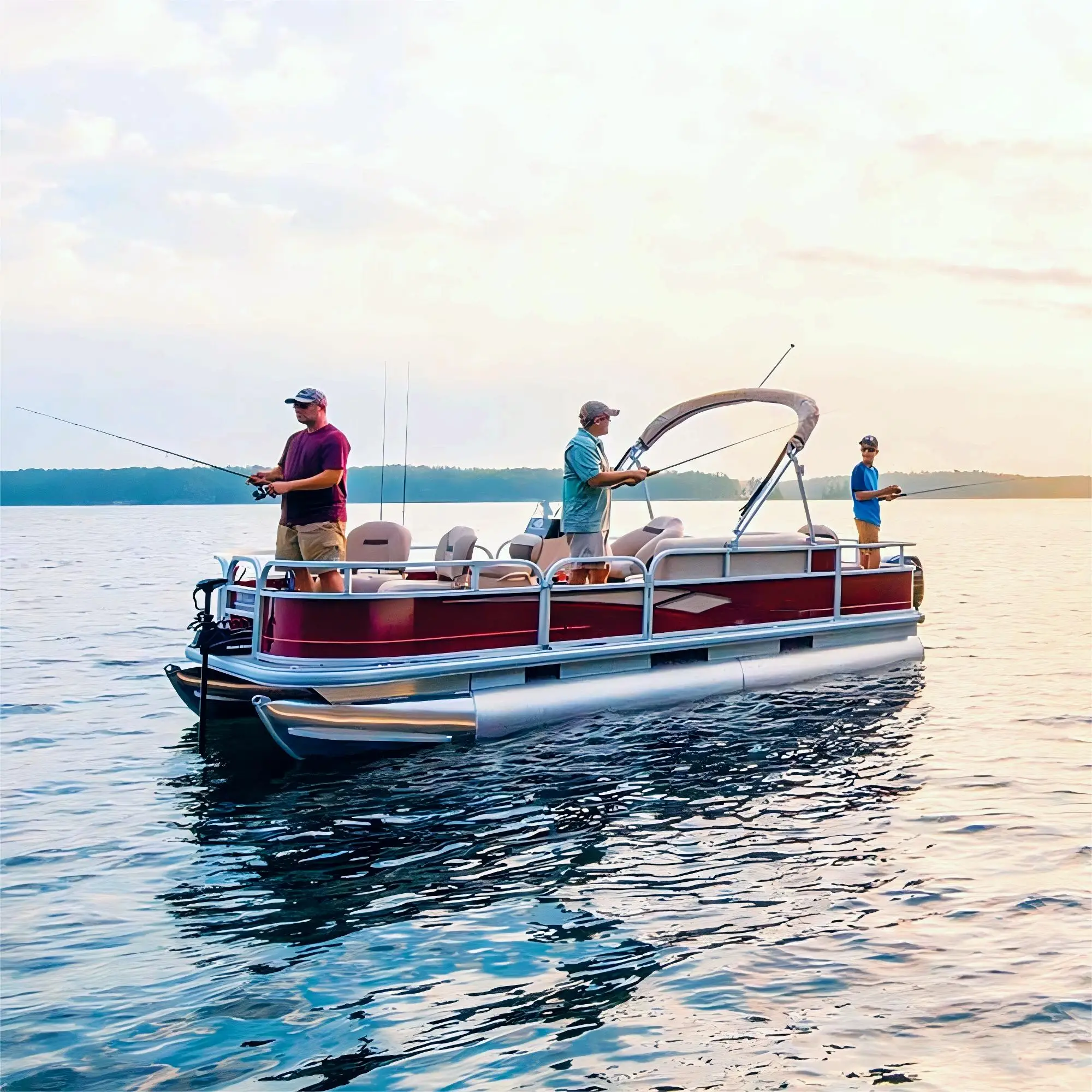 2024 Made in China Multifunctional Inflatable Pontoon Boat for Water Fishing Party Boat with CE Certification