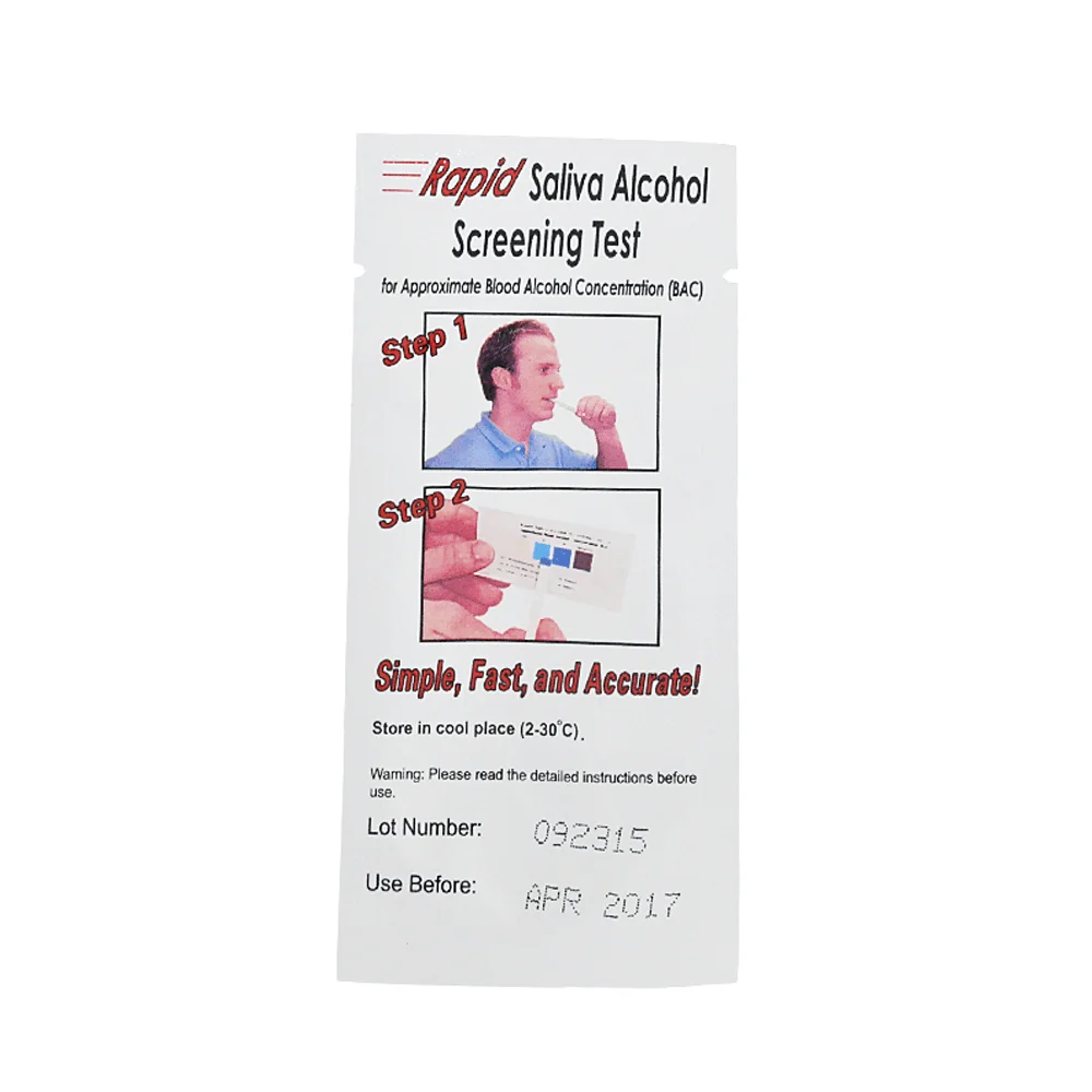 GREENWON  & AHKUCI Test Rapid Saliva Alcohol Tester Strips   PFT-69
