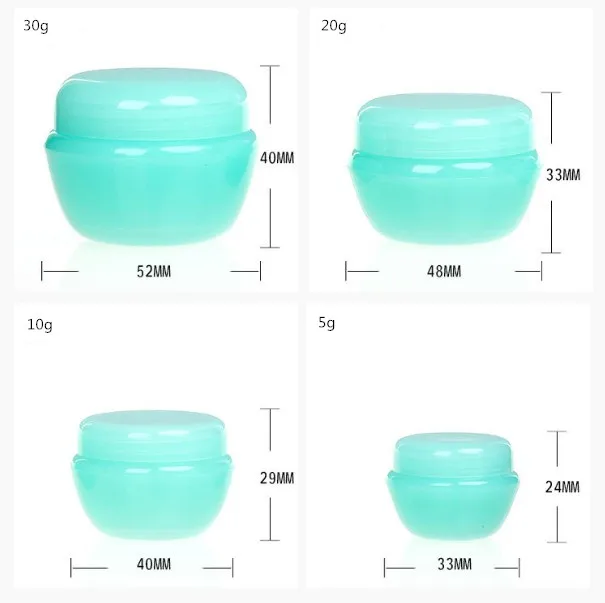 colorful mushroom pp cream jar sample jar 5g 10g 20g 30g cosmetic sample jar