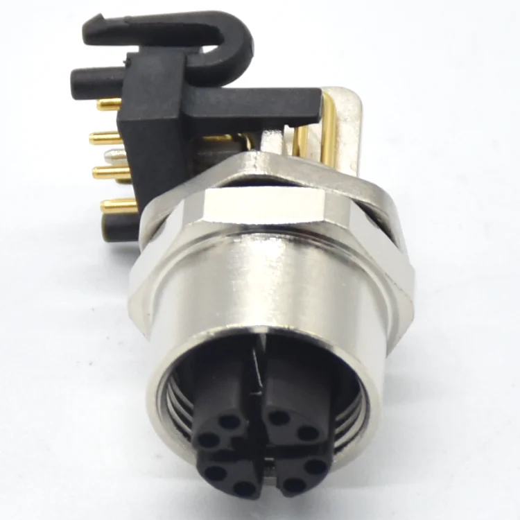 Westsam IP67 PCB контактный 8 Pin X кодированный M12 разъем, гнездовой угловой разъем