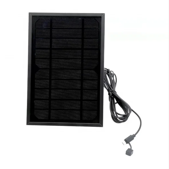 Solar Home System outdoor 5W  External Solar panel with 3 meter wire charger for security ring camera