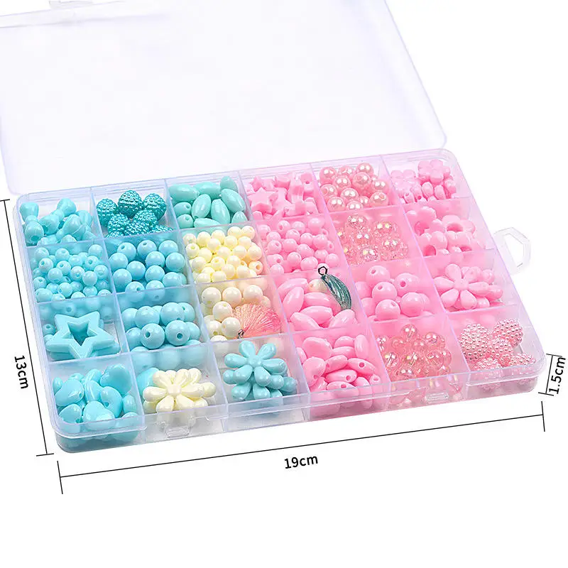 Hot Sale Bead Kids Set For Jewelry Making Craft Beads Kits For Little Girls Diy Necklaces Bracelet Children Games Gift For Kid