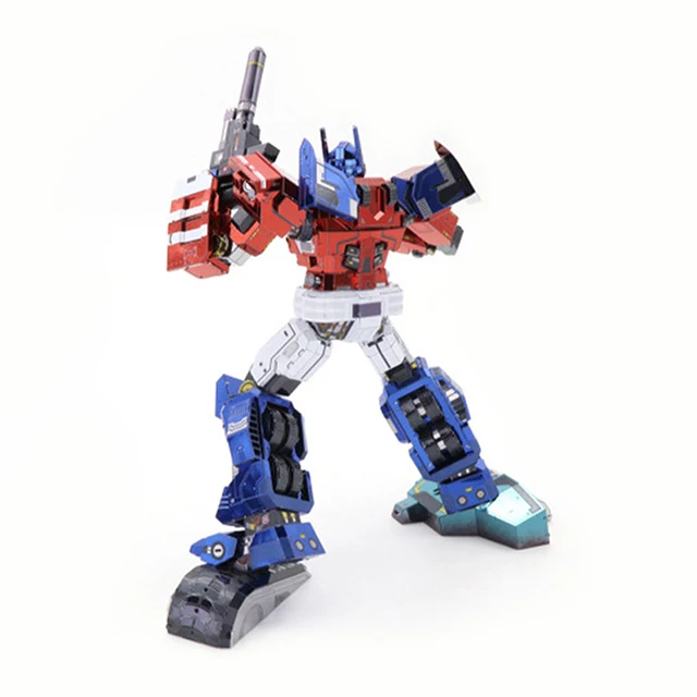 Comic Version  Transformers Optimus Prime 3D Metal Puzzle DIY Assemble Model Toys