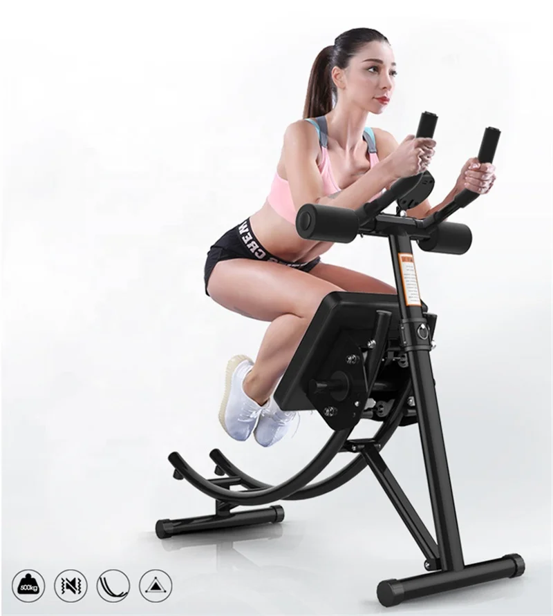 Wholesale fitness equipment indoor abdominal device folding roller coaster lazy waist abdominal machine
