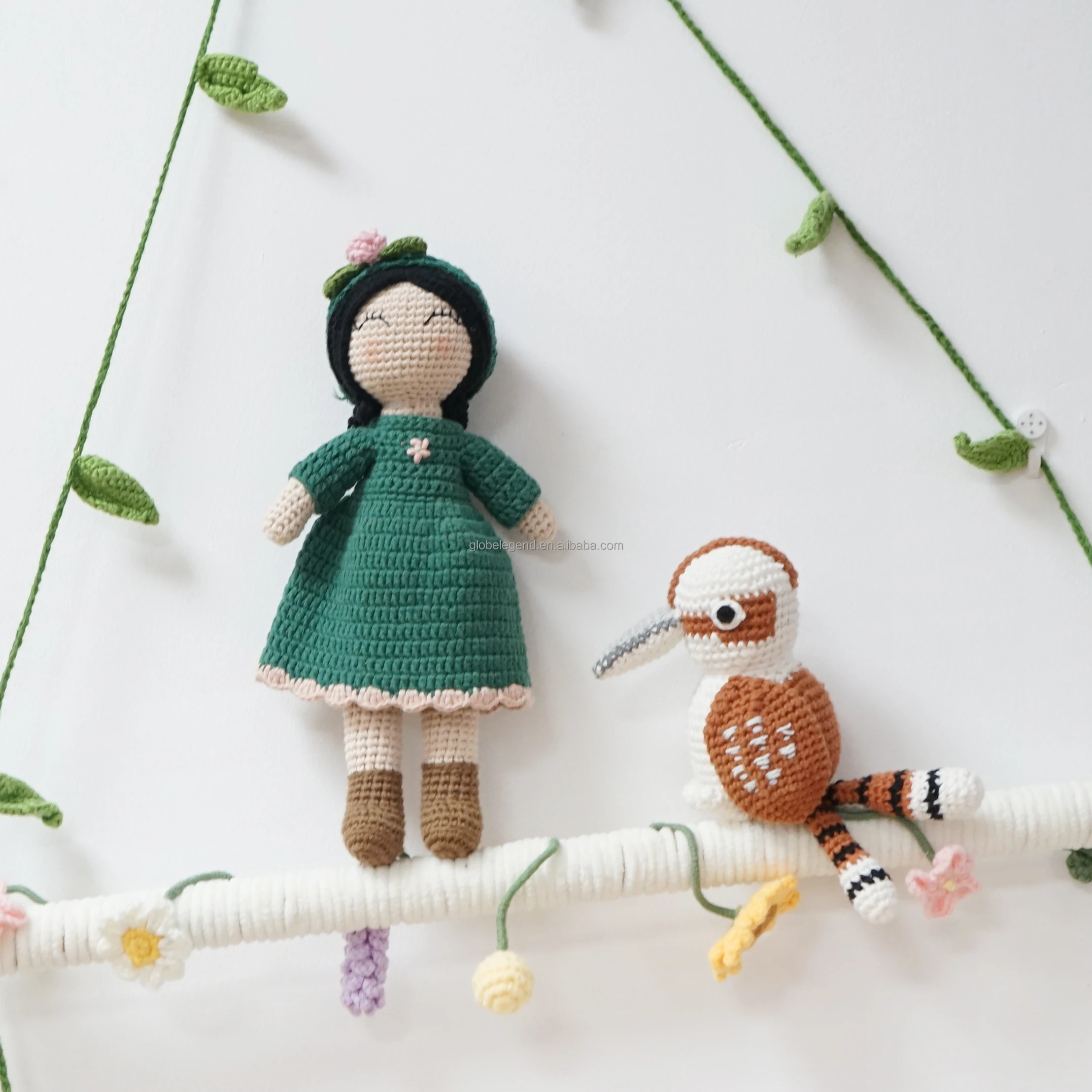 Lovely Little Girl Amigurumi Crochet Toys Dolls Patches crochet doll handmade muslim doll