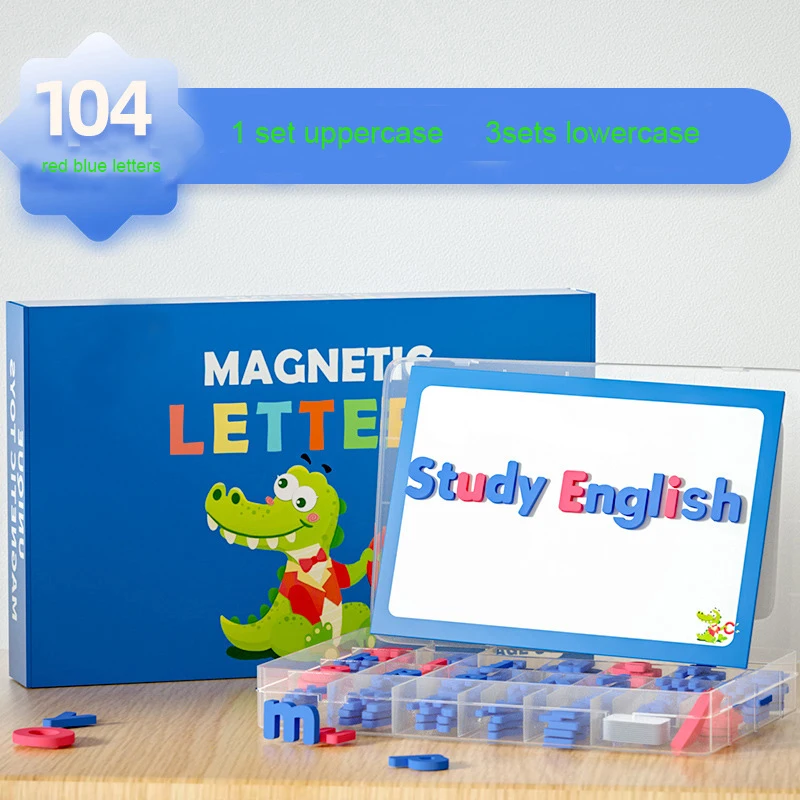 Custom design logo magnetic eva ABC letters alphabets with writing drawing board fridge magnet educational tools