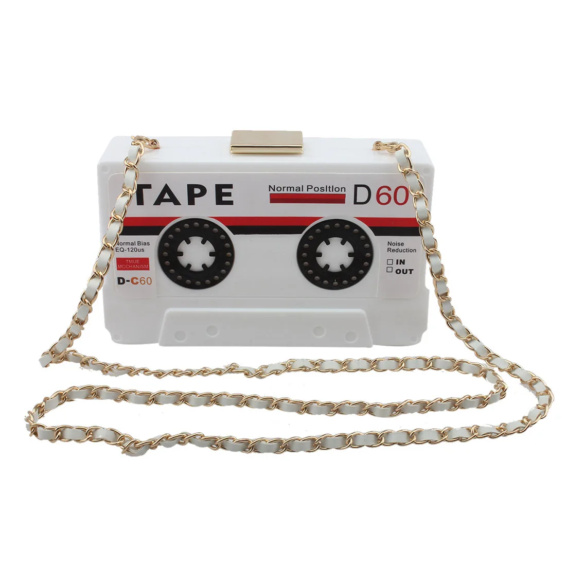 Personality transparent tape cassettes women evening clutch bag purse acrylic hard box clutch hand bag small party handbags