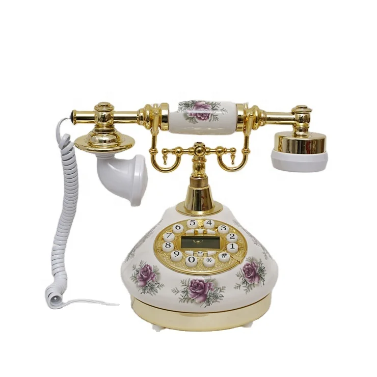 European Royal Luxury High Quality Antique Phones With Screen Wire Rotary Telephones