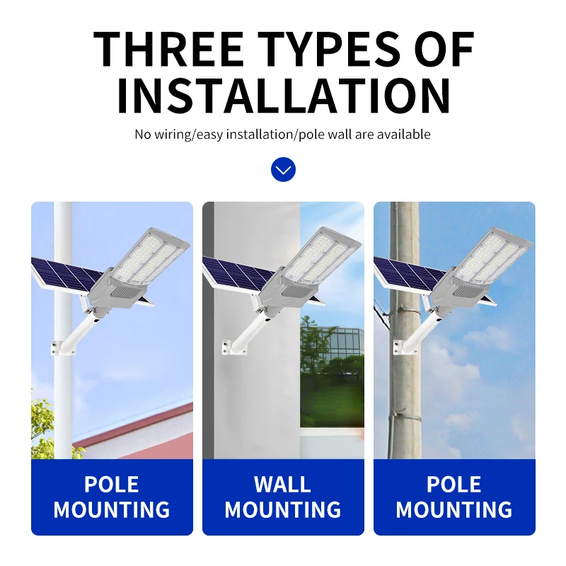 Outdoor Waterproof Competitive Energy Saving Road Powered Lamp 100W 200W 500W 600W Led Solar Street Light